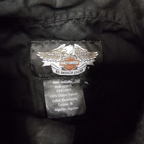 Harley Davidson Shirt XL Biker Skull Mechanic Racing Retro Short Sleeve Work - Picture 7 of 11